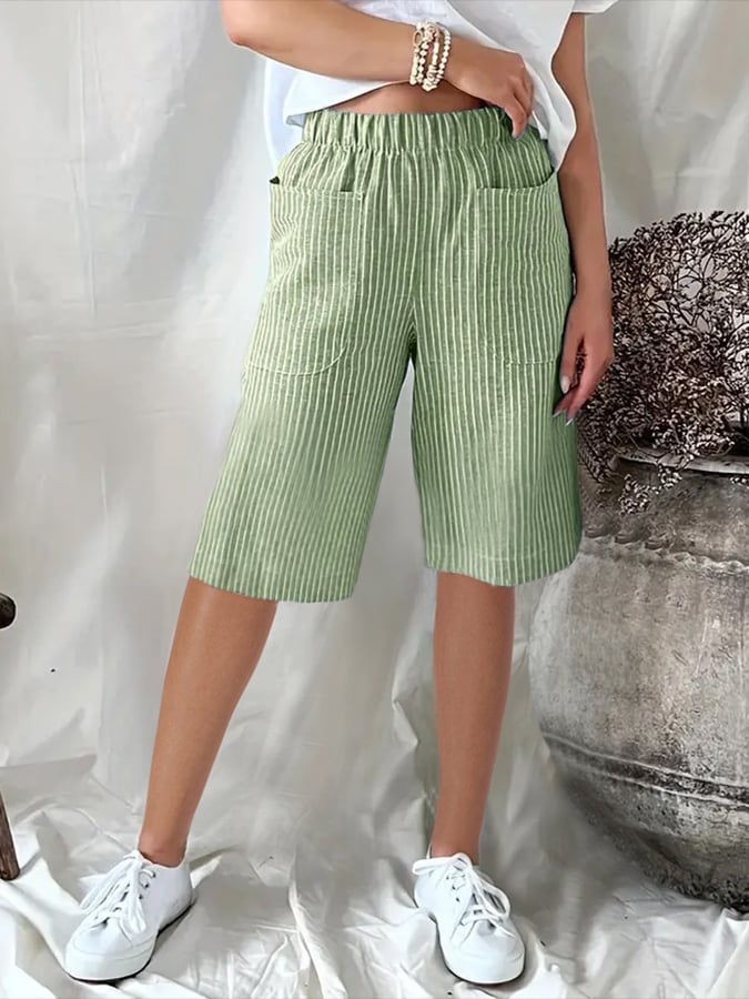 Rena - Bequeme gestreifte Strandshorts für Frauen