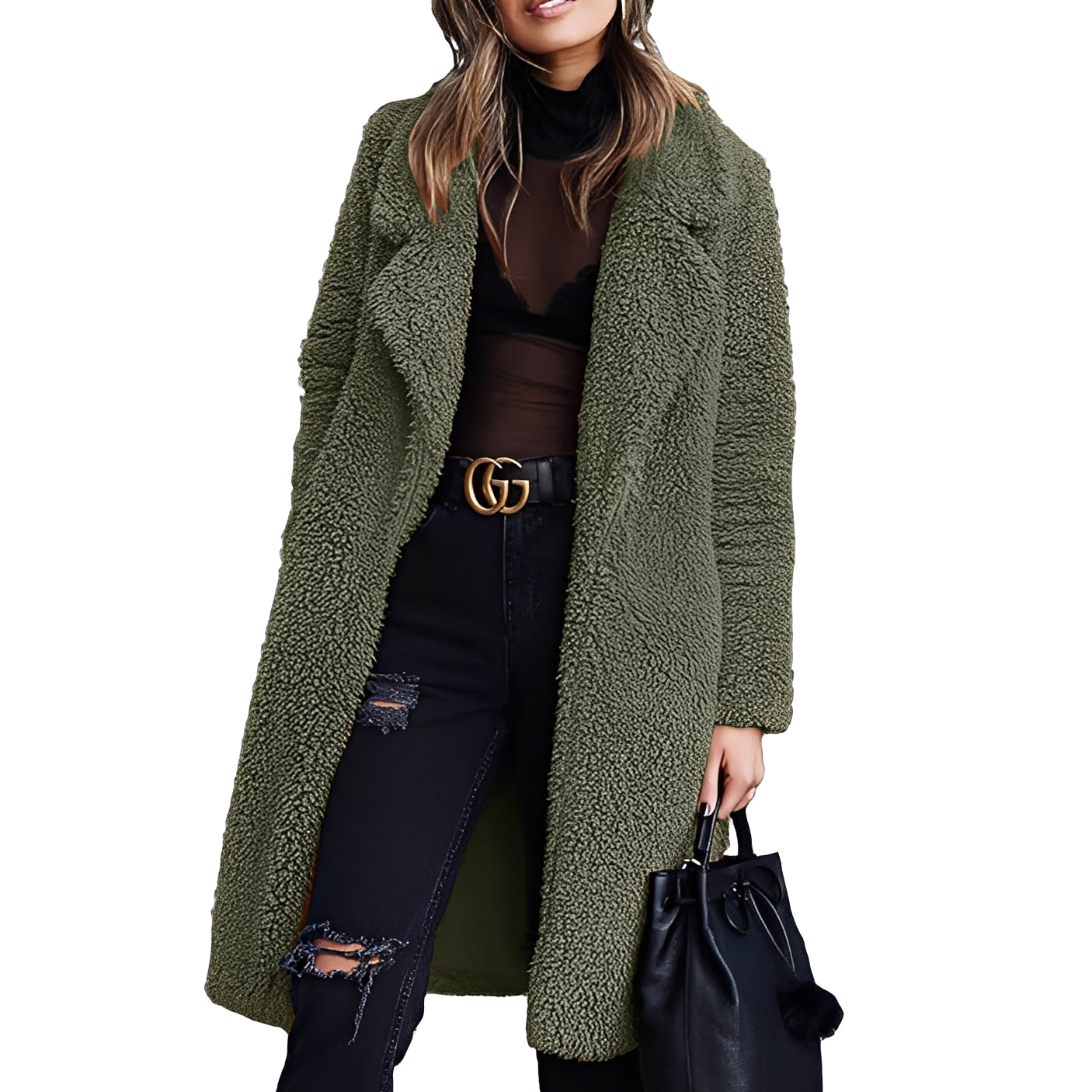 Katharine - Women's Wool Plush Coat with Elegance