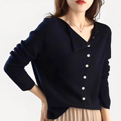 Daria - Elegant, warm single-breasted cardigan for women