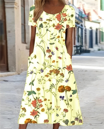 Meghan - Damen-Swingkleid mit elegantem Blumenmuster