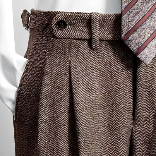 Osbert - Bequeme Tweed-Wollhose für Männer