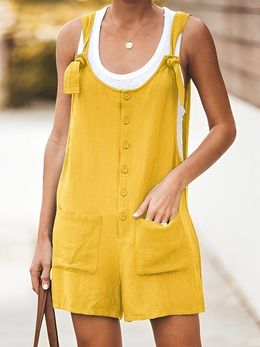 Stella - Bequemer Sommerjumpsuit mit Knöpfen für Damen