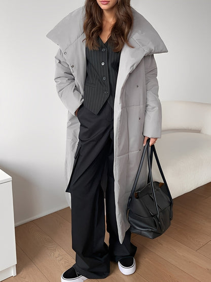 Adaline - długa, ciepła, pikowana kurtka damska