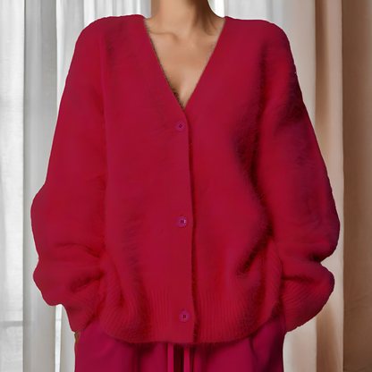 Emberly - Comfortable, casual cut women's sweater made of cashmere