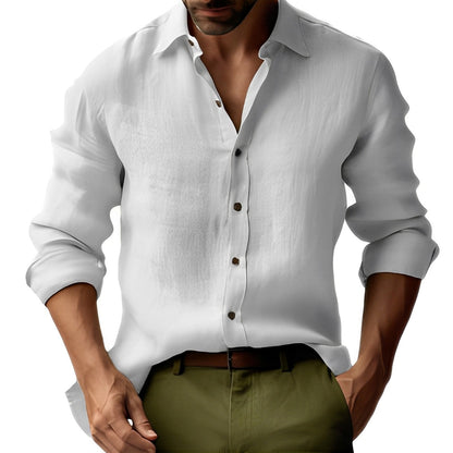 Emile - Chemise en lin simple et classique pour hommes