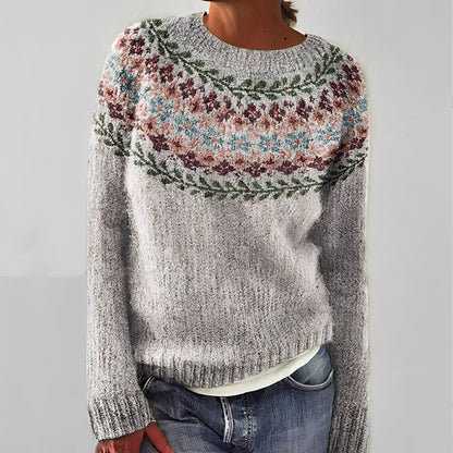 Heather - Pull classique pour femme avec motif