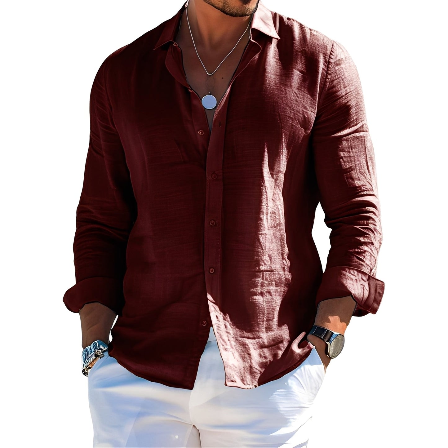 Félicien - Klassisches Herren-Langarm-Poloshirt