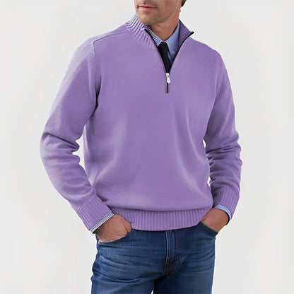 Nolan - Comfortable Men's Knit Sweater with Zipper