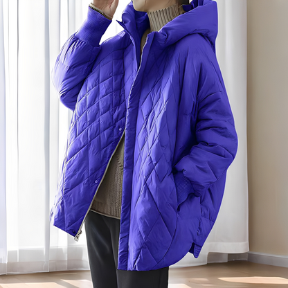 Abigail - Wygodny zimowy płaszcz damski z puchem i zamkiem błyskawicznym