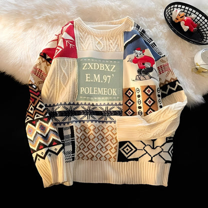 Charles - Stilvoller, locker gestrickter Weihnachtspullover für Damen