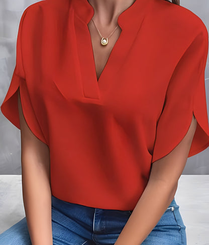 Chantelle - Prosta damska bluzka z dekoltem w serek