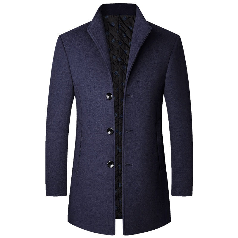 Colson - élégant manteau long en laine pour hommes