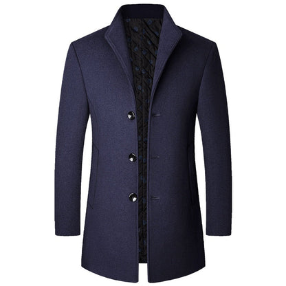 Colson - élégant manteau long en laine pour hommes