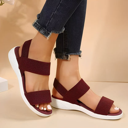 Jessika - Wygodne płaskie damskie sandały z Flyknit