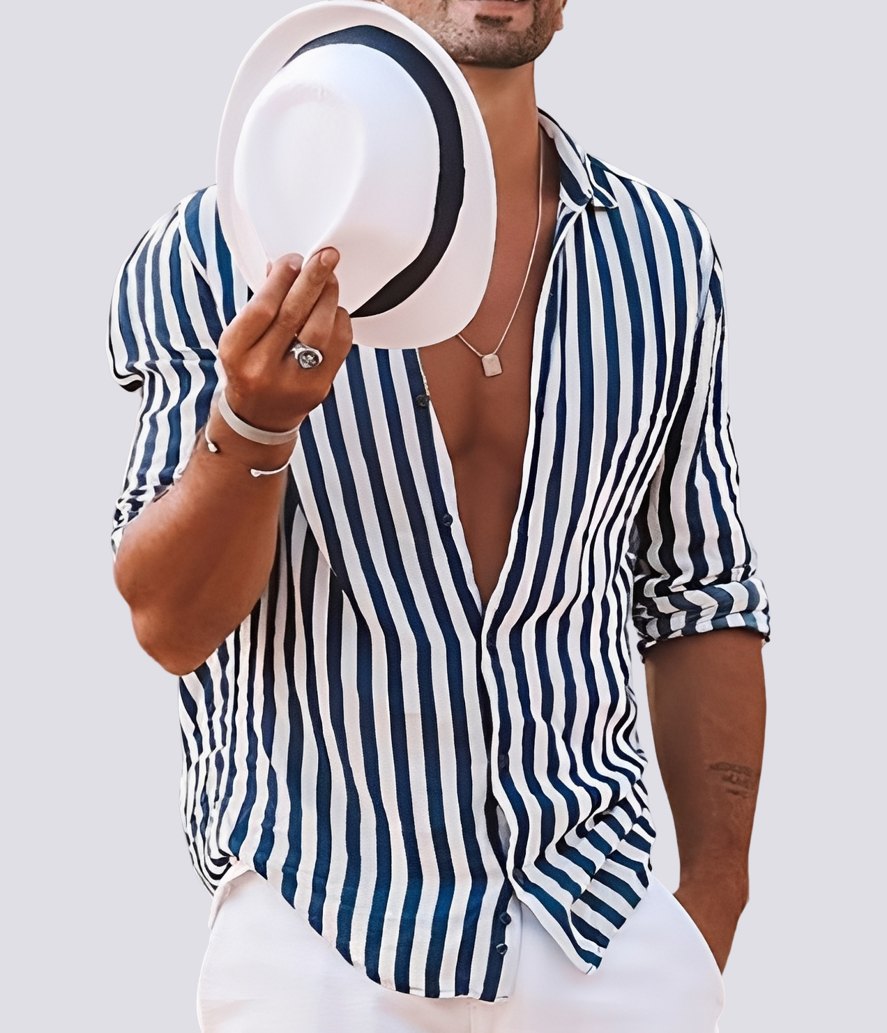 Herbert - Lockeres gestreiftes Herrenhemd