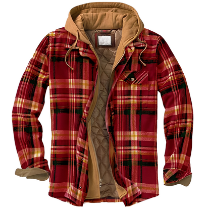 Denzil - Wygodna flanelowa kurtka w kratę dla mężczyzn