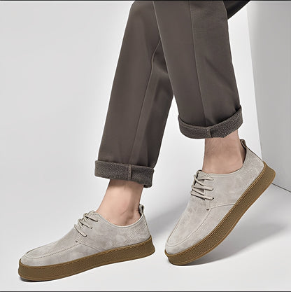 Sylvan - Elegante flache Herrenschuhe aus Wildleder