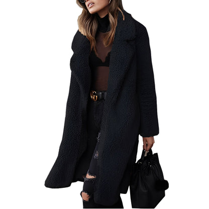 Katharine - Women's Wool Plush Coat with Elegance