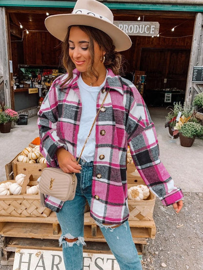 Justy - Chemise en flanelle confortable et ample pour femmes