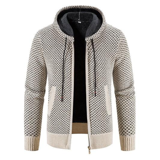 Reynard - Stilvoller Fleece-Cardigan mit Kapuze für Herren