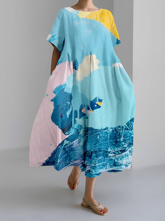 Xavia - Entspanntes und bequemes Damenkleid mit Muster