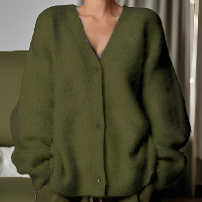 Emberly - Comfortable, casual cut women's sweater made of cashmere