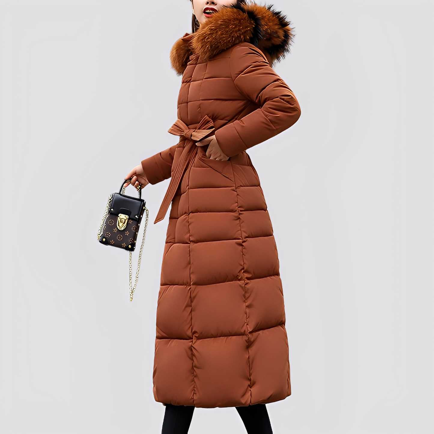 Mollie - Elegantní, polstrovaný dlouhý dámský kabát