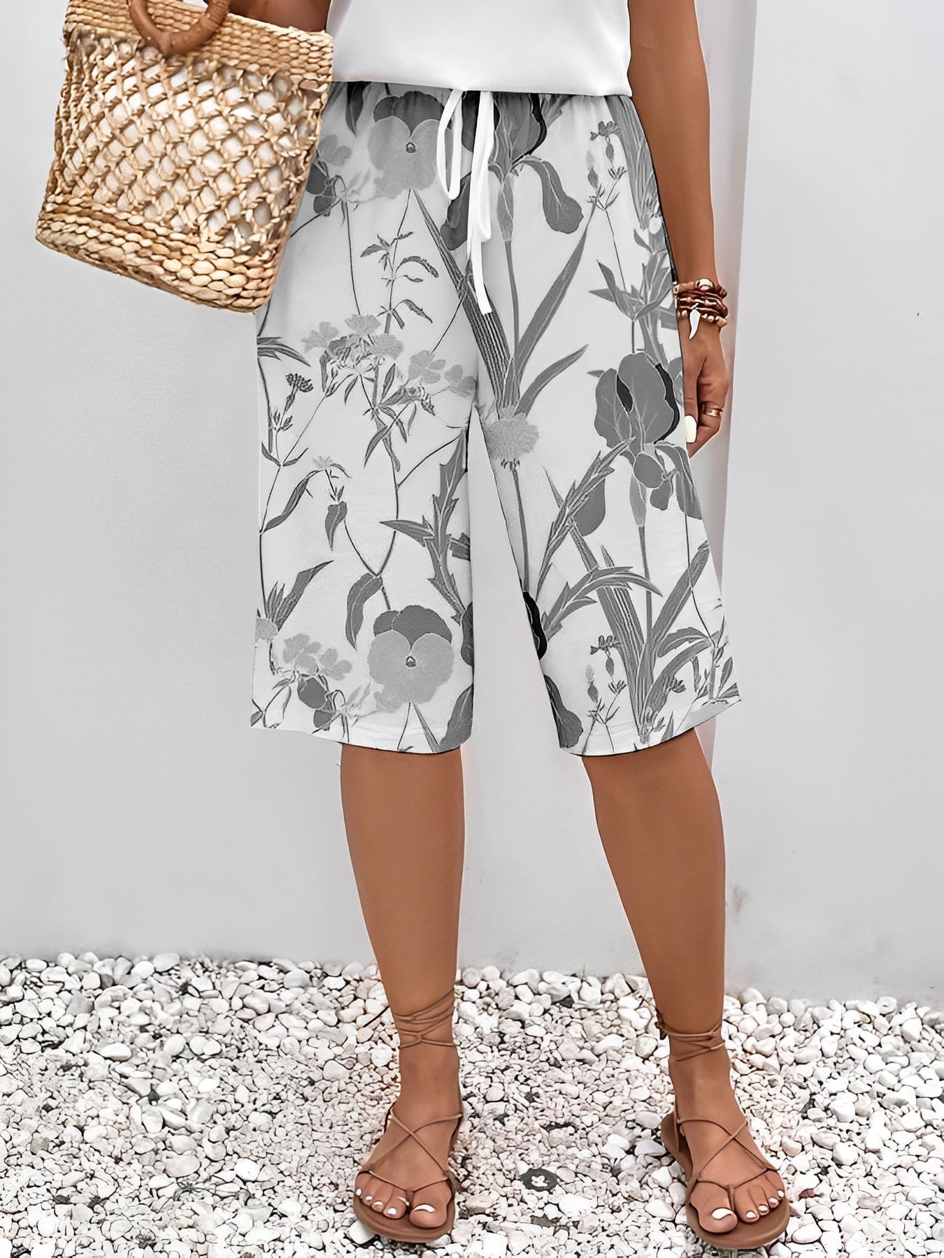 Kalla - Bequeme Hose mit Blumen für Damen