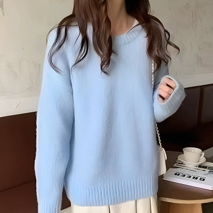 Roxanna - Jednoduchý dámský oversize svetr