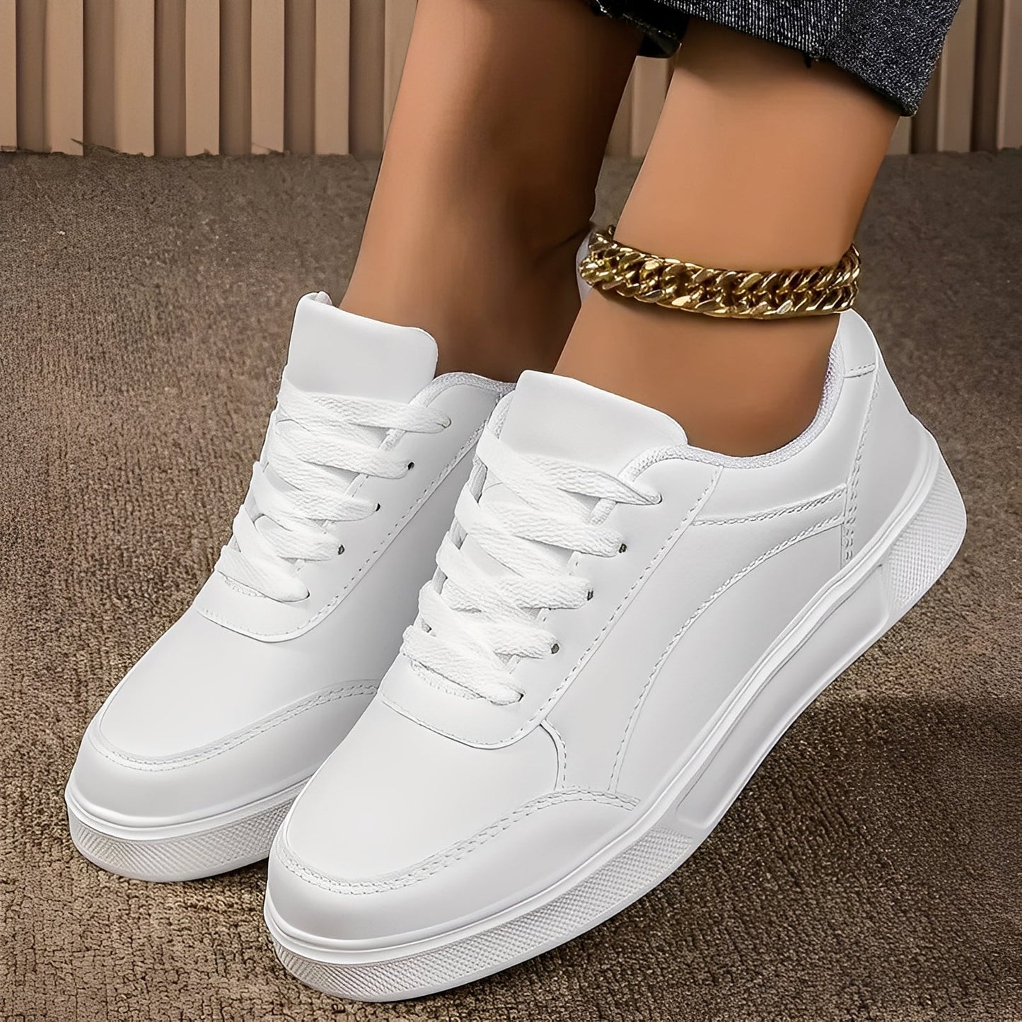 Rexanne - Trendy women's sneakers made of PU leather