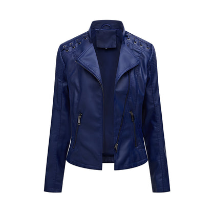 Narelle - Elegant, slim short women's leather jacket