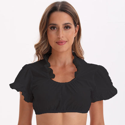 Leyla - Oktoberfest-Bluse mit kurzen Ärmeln für Frauen