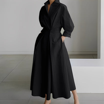 Lavina - Robe confortable avec manches longues et poches pour femmes