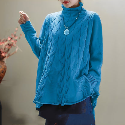 Merla - Wygodny golf z bocznym rozcięciem dla kobiet