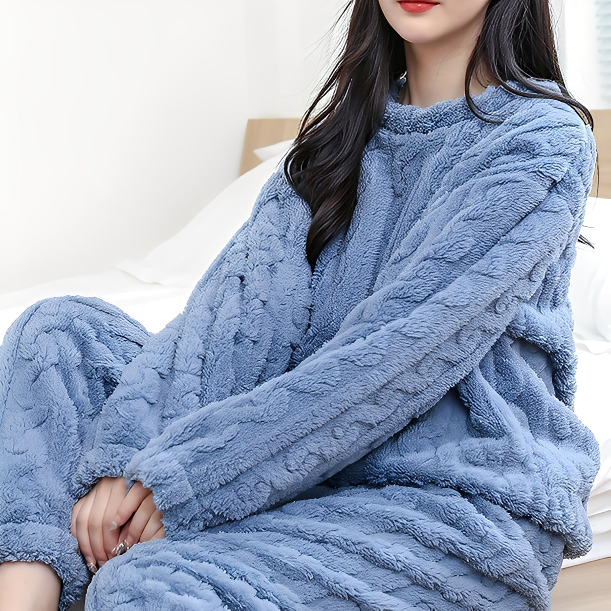 Kilie - Comfortable, cozy fleece duo set for women