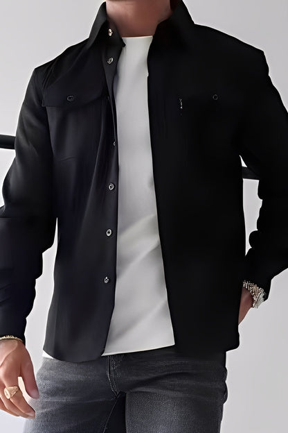 David - Chemise décontractée pour homme avec poches