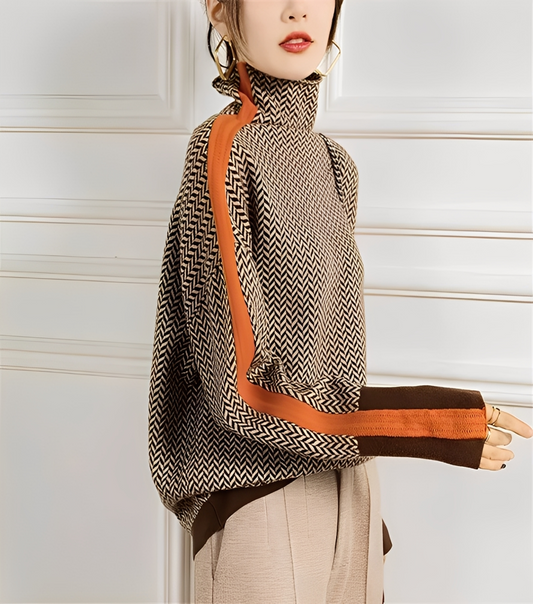 Anita - Pull à col roulé en cachemire élégant pour femme