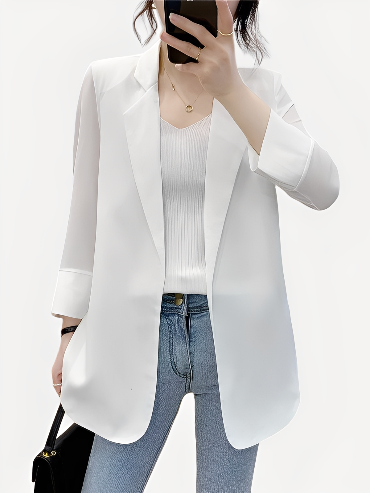 Joselyn - Women's knit blazer with elegant texture