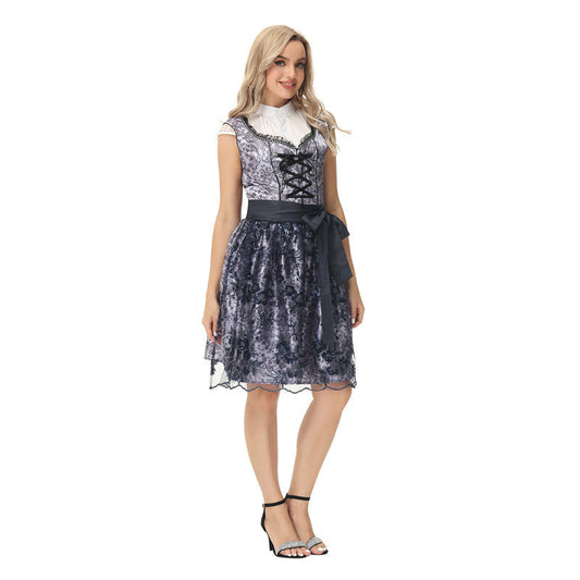 Briley - Klassisches Oktoberfest-Kleid mit kurzen Ärmeln für Damen