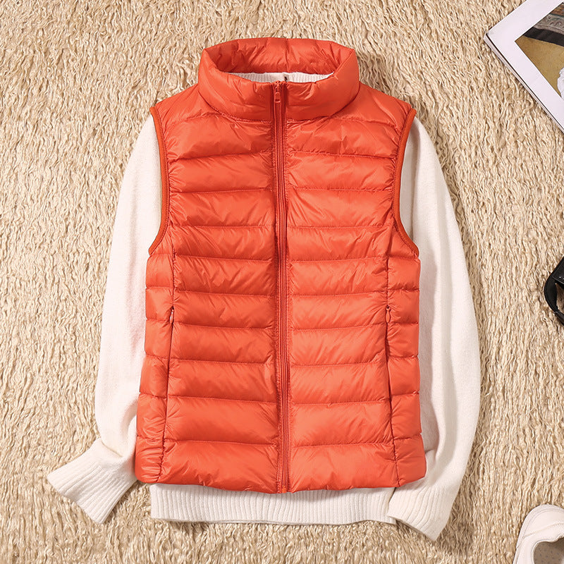 Azalee - Light, loose, quilted down vest for women
