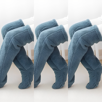 Camellia - Warm, over-the-knee winter socks for women