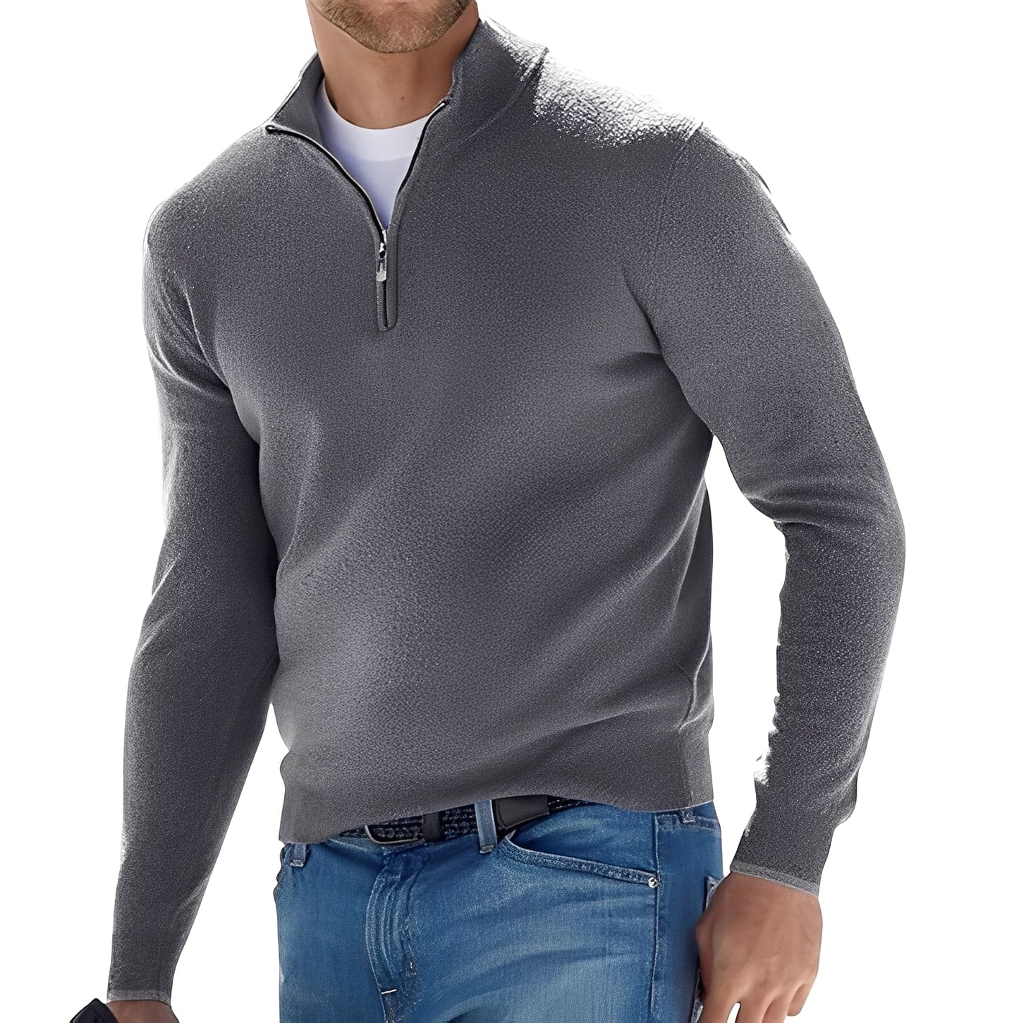 Ralph - Komfortabler Herren-Kaschmirpullover mit Zipper