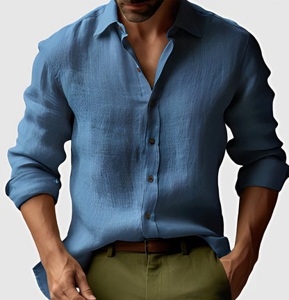 Emile - Chemise en lin simple et classique pour hommes