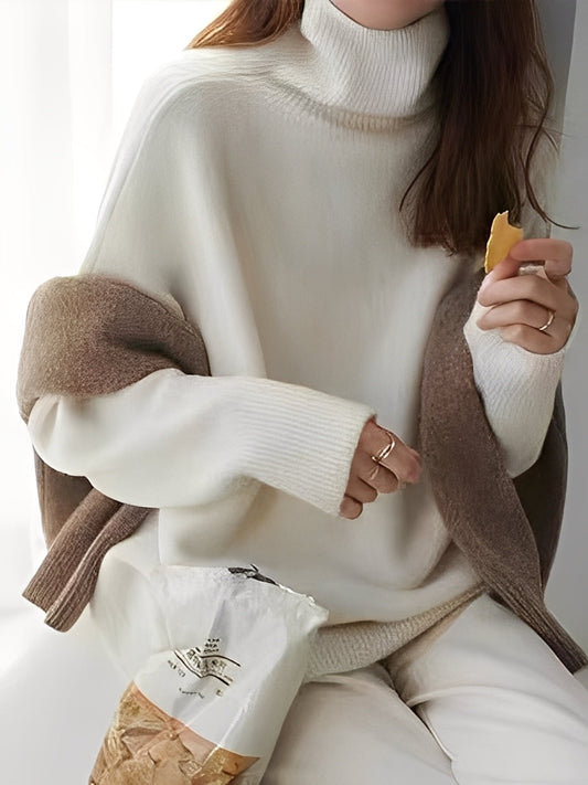 Adrienne - Schicker, locker geschnittener Rollkragenpullover aus Kaschmir