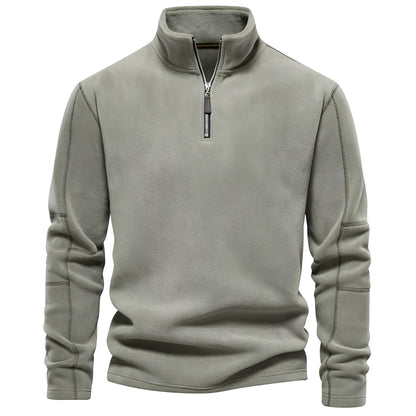 Nicholas - Fashionable fleece pullover for men with zipper