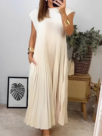 Zena - długa, lekko marszczona sukienka damska