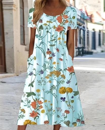 Meghan - Damen-Swingkleid mit elegantem Blumenmuster