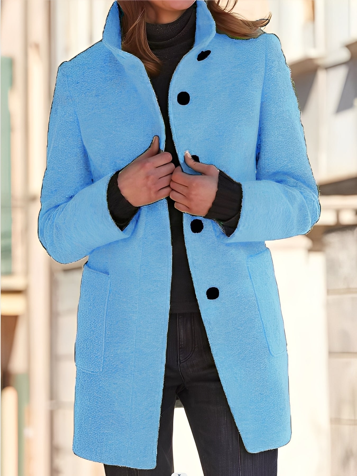 Michele - Windproof Women's Wool Coat