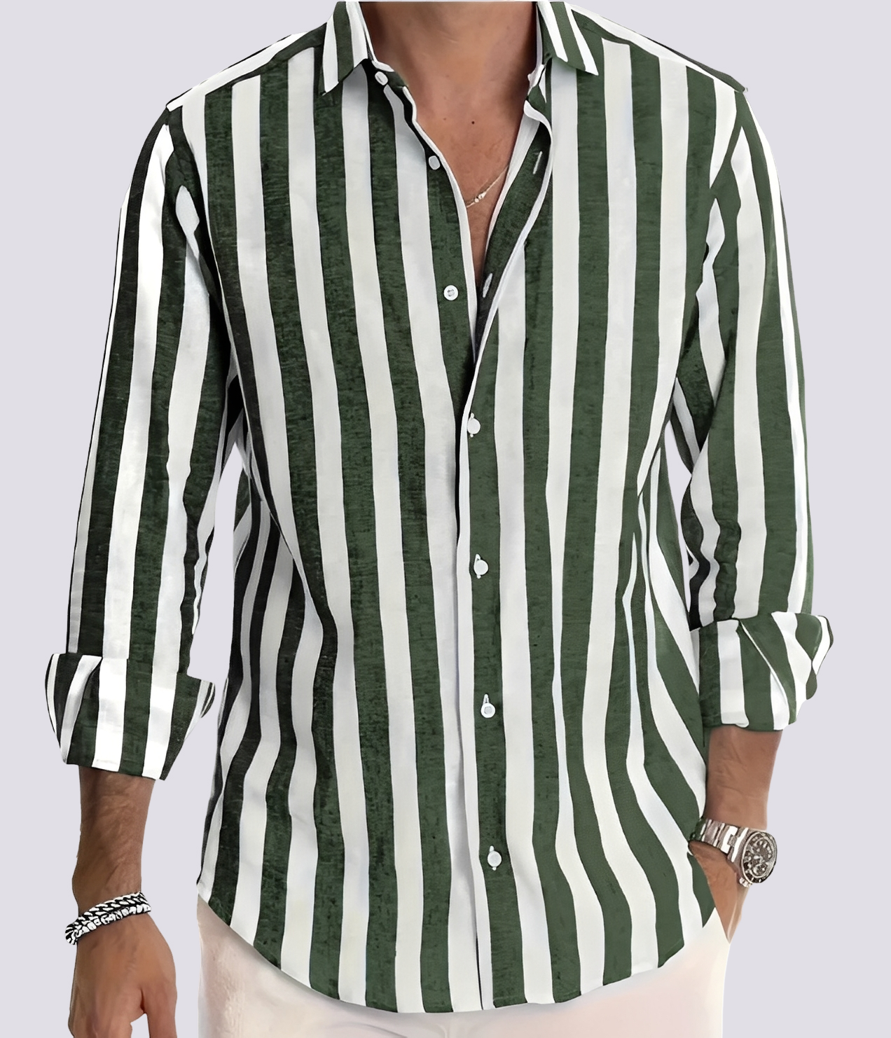 Herbert - Lockeres gestreiftes Herrenhemd