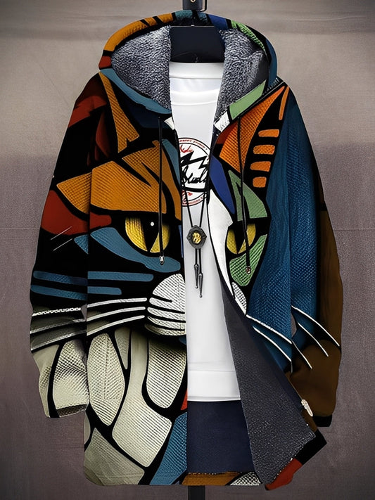 Trenton - Modische Herrenjacke mit Kapuze und Print